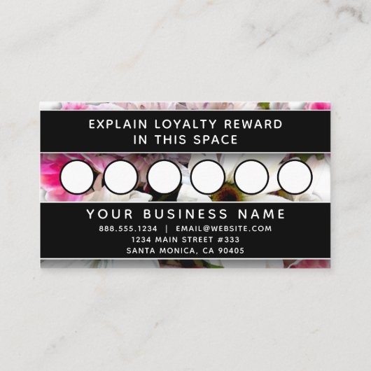 Florist Modern Elegant Professional Trendy Pattern Afsprakenkaartje (Achterkant)