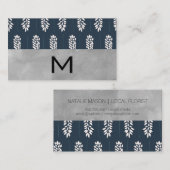 Florist | Monogram en Waterverf blok Visitekaartje (Voorkant / Achterkant)