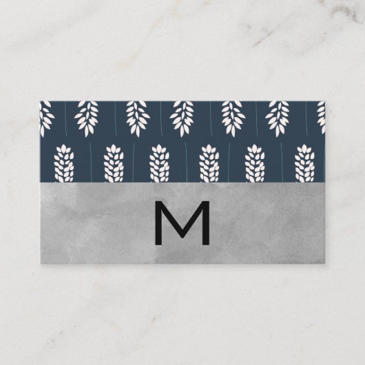 Florist | Monogram en Waterverf blok Visitekaartje (Voorkant)