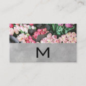 Florist | Monogram en Waterverf blok Visitekaartje (Voorkant)