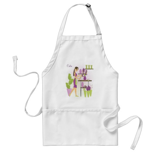 Florist-Paars Standaard Schort (Voorkant)