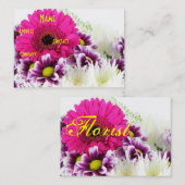 Florist - Paarse Bouquet I Visitekaartje (Voorkant / Achterkant)
