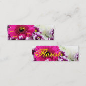 Florist - Paarse Bouquet II Mini Visitekaartje (Voorkant / Achterkant)
