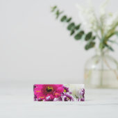 Florist - Paarse Bouquet II Mini Visitekaartje (Staand voorkant)