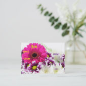 Florist - Paarse Bouquet III Visitekaartje (Staand voorkant)