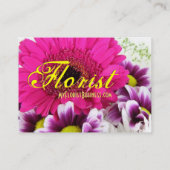 Florist - Paarse Bouquet III Visitekaartje (Achterkant)