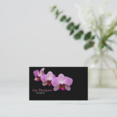 Florist Paarse Orchids Flower Studio Salon Card Visitekaartje (Staand voorkant)