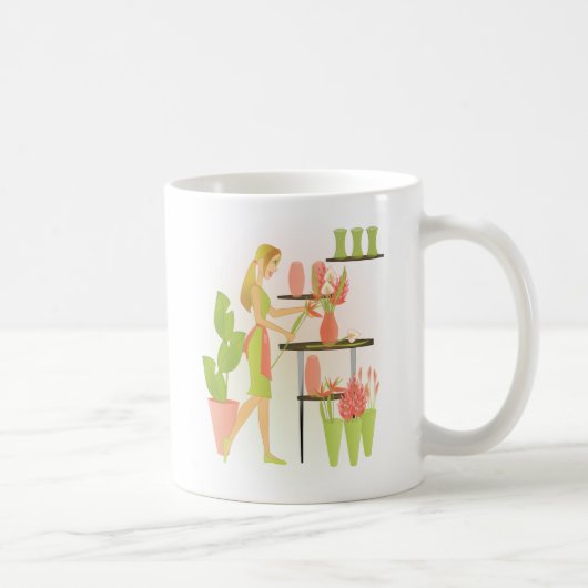 Florist-Peach Koffiemok (Rechts)