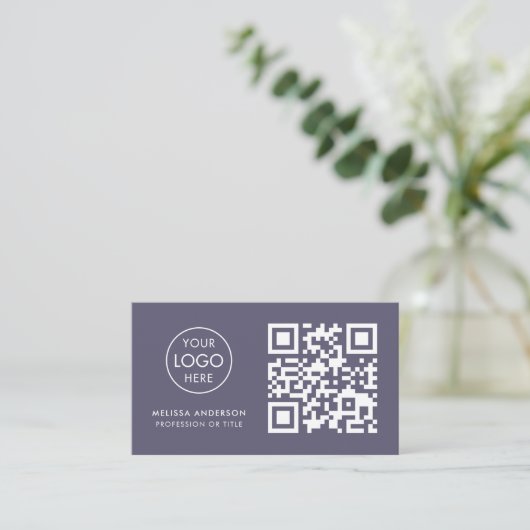 Florist Professional QR Code Logo Moderne Zaken Visitekaartje (Staand voorkant)