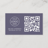 Florist Professional QR Code Logo Moderne Zaken Visitekaartje (Voorkant)