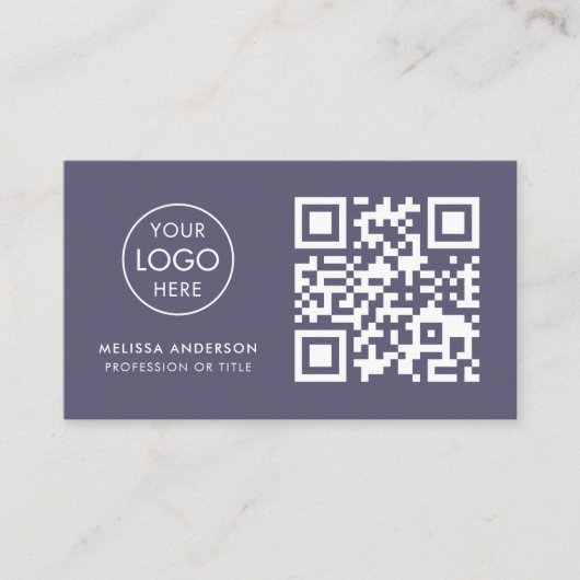 Florist Professional QR Code Logo Moderne Zaken Visitekaartje (Voorkant)