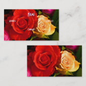 Florist - Rode Gele Rose Visitekaartje (Voorkant / Achterkant)