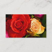 Florist - Rode Gele Rose Visitekaartje (Achterkant)