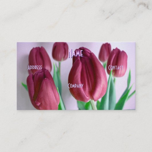 Florist - Rosey Tulips Visitekaartje (Voorkant)