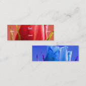 Florist - Roze blauw Roos Mini Visitekaartje (Voorkant / Achterkant)