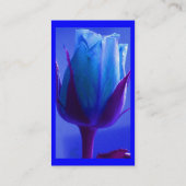 Florist - Roze blauw Roos Visitekaartje (Achterkant)