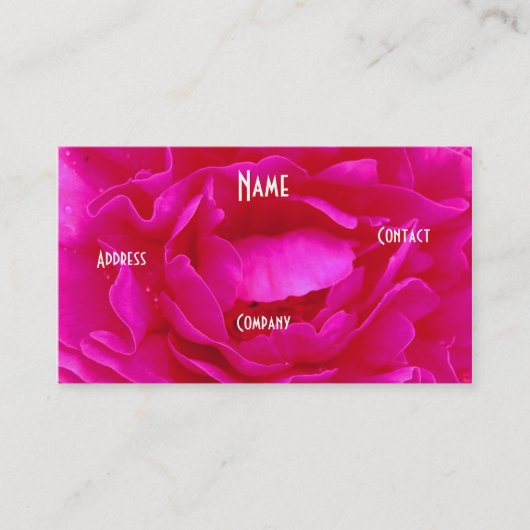 Florist - Roze blauw Roos Visitekaartje (Voorkant)