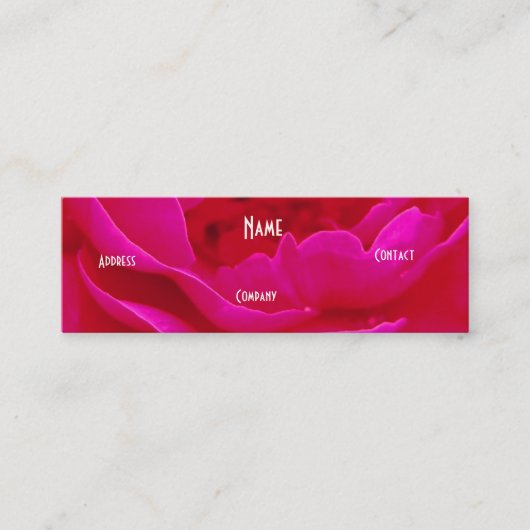 Florist - Roze groen Roos Mini Visitekaartje (Voorkant)