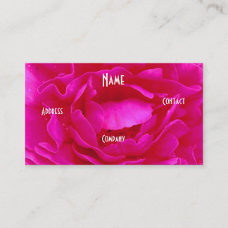 Florist - Roze groen Roos Visitekaartje
