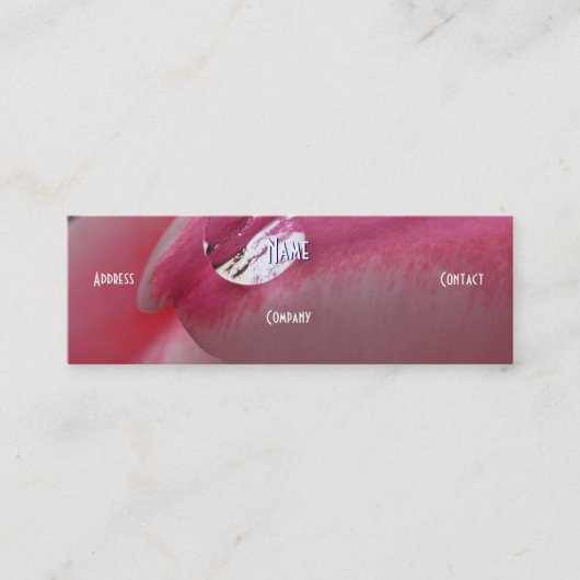 Florist - Roze Rose Mini Visitekaartje (Voorkant)