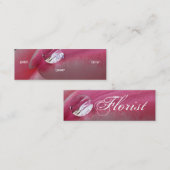 Florist - Roze Rose Mini Visitekaartje (Voorkant / Achterkant)