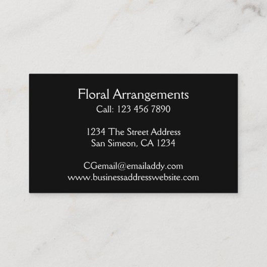 Florist roze ventilator Gepersonaliseerd Visitekaartje (Achterkant)