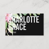 Florist roze ventilator Gepersonaliseerd Visitekaartje (Voorkant)
