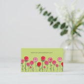 Florist Rozen Elegant aangepast Visitekaartje (Staand voorkant)