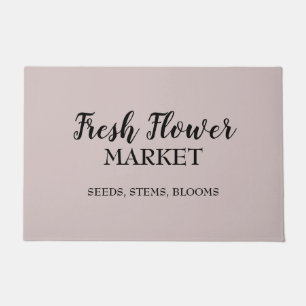 Florist van de markt voor verse bloemkool deurmat