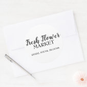 Florist van de markt voor verse bloemkool ronde sticker (Envelop)