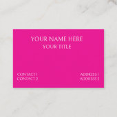 Florist van roze bruiloft visitekaartje (Achterkant)