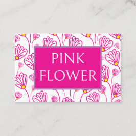 Florist van roze bruiloft visitekaartje