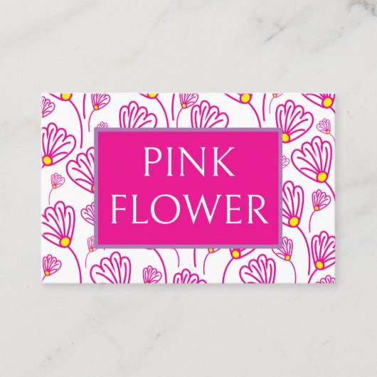 Florist van roze bruiloft visitekaartje (Voorkant)