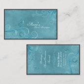 Florist Visitekaartje Blauwgroen Blauwe Zwemmelvli (Voorkant / Achterkant)