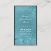 Florist Visitekaartje Blauwgroen Blauwe Zwemmelvli (Achterkant)