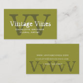 Florist Visitekaartje Monogrammen (Voorkant / Achterkant)