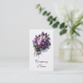  Florist Visitekaartjes Lavender Floral (Staand voorkant)