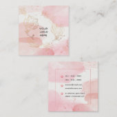 Florist Waterverf Gold Flower Visitekaartje (Voorkant / Achterkant)