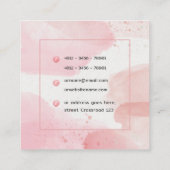 Florist Waterverf Gold Flower Visitekaartje (Achterkant)