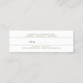 Florista - Prijs Label, Visitekaartje (Achterkant)