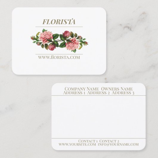 Florista - Visitekaartje (Voorkant / Achterkant)