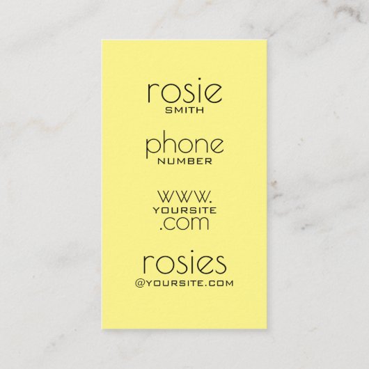 Floristisch Visitekaartje (Achterkant)