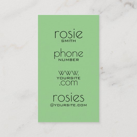 Floristisch Visitekaartje (Achterkant)