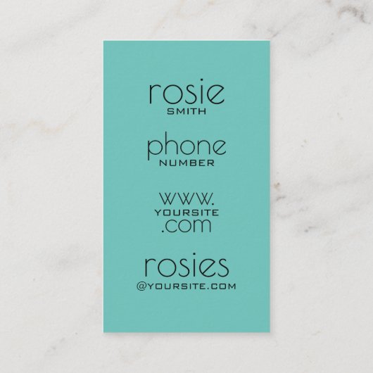 Floristisch Visitekaartje (Achterkant)