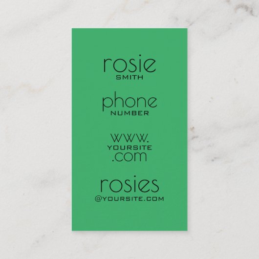 Floristisch Visitekaartje (Achterkant)