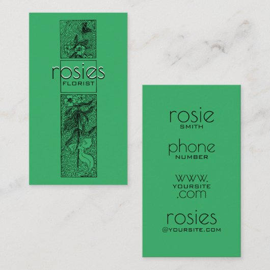 Floristisch Visitekaartje (Voorkant / Achterkant)