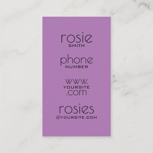 Floristisch Visitekaartje (Achterkant)