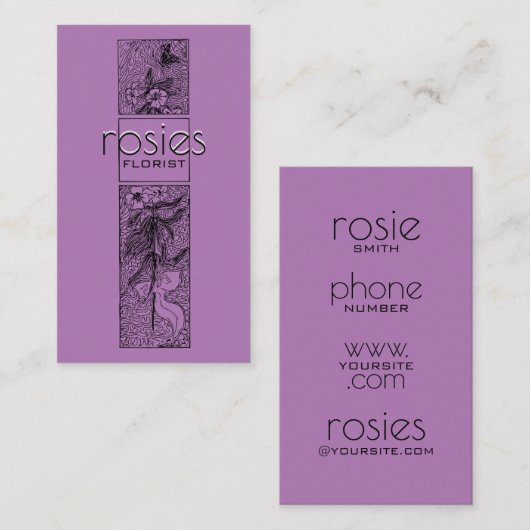 Floristisch Visitekaartje (Voorkant / Achterkant)