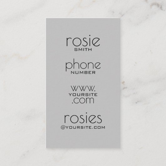 Floristisch Visitekaartje (Achterkant)