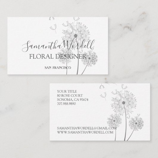 Floristisch Visitekaartje (Voorkant / Achterkant)